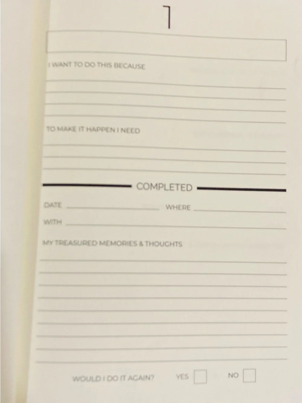 NEW My Bucket List Journal